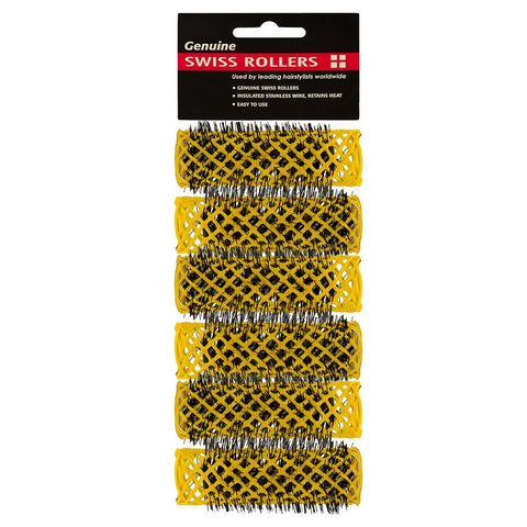Swiss Hair Roller Yellow 20mm 6Pk