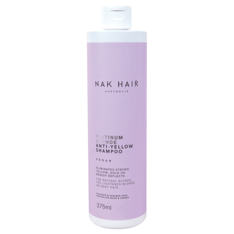 NAK Hair Platinum Blonde Anti-Yellow Shampoo 375ml