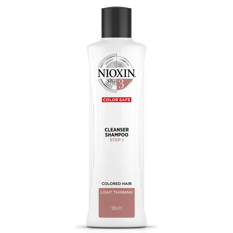 Nioxin System 3 Cleanser Shampoo for Coloured Hair with Light Thinning, 300ml