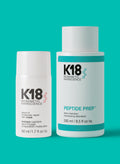 K18 Peptide Prep Detox Shampoo 250ml and Leave-In Repair Mask 50ml routine