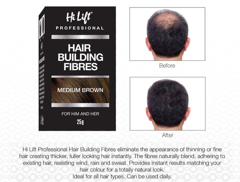Hi Lift Hair Building Fibres 25g - Dark Brown