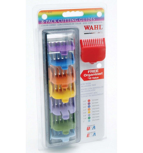 Wahl Coloured Clipper Guides Attachment Caddie #1 to #8 Clipper/Trimmer Attachment Wahl