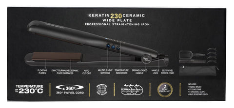 Silver Bullet NEW Keratin 230 Ceramic Wide Plate 37mm Hair Straightener