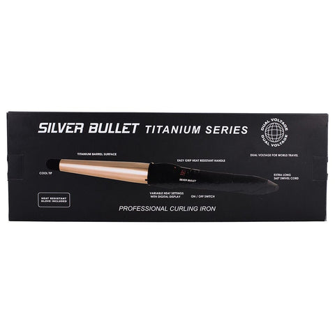 Silver Bullet Fastlane Rose Gold Titanium Conical Curling Iron 19mm-32mm