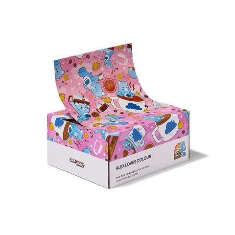 Alex Loves Colour Care Bear - Barely Awake Wide Foils- 15cm x 35cm