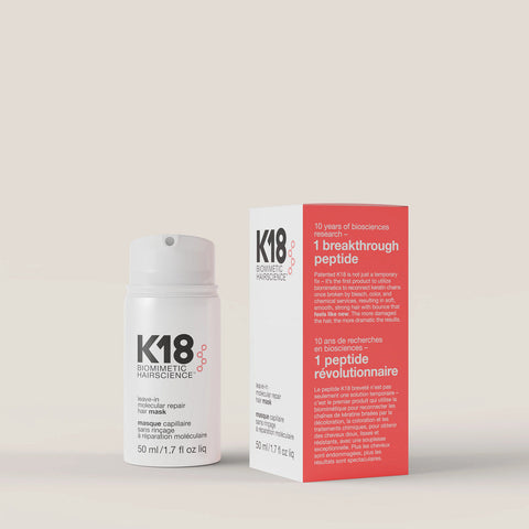 K18 Leave-In Molecular Repair Mask 50ml bottle with retail box