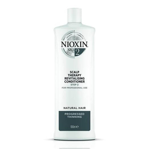 Nioxin System 2 Scalp Therapy Revitalising Conditioner for Natural Hair with Progressed Thinning, 1L