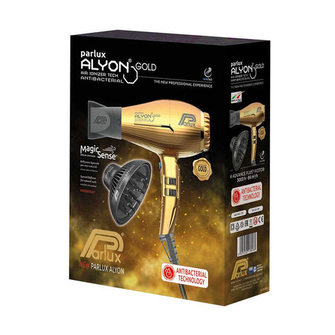Parlux Alyon 2250 Air Ionizer Tech Hair Dryer And Diffuser - Gold