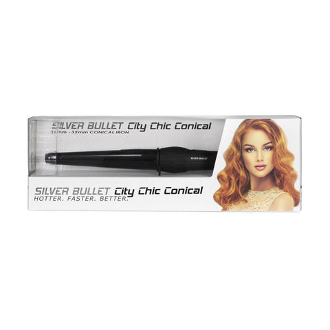 Silver Bullet City Chic 19mm - 32mm Large Ceramic Conical Curling Iron
