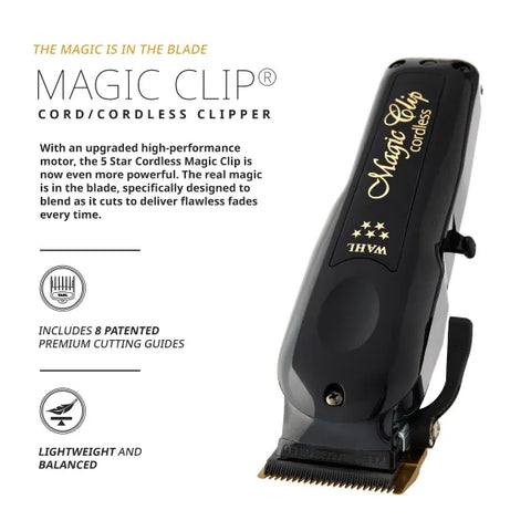 Wahl 5 Star Black Magic Clip Clipper Clipper Wahl