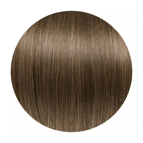 Brown hair color swatch on a white background